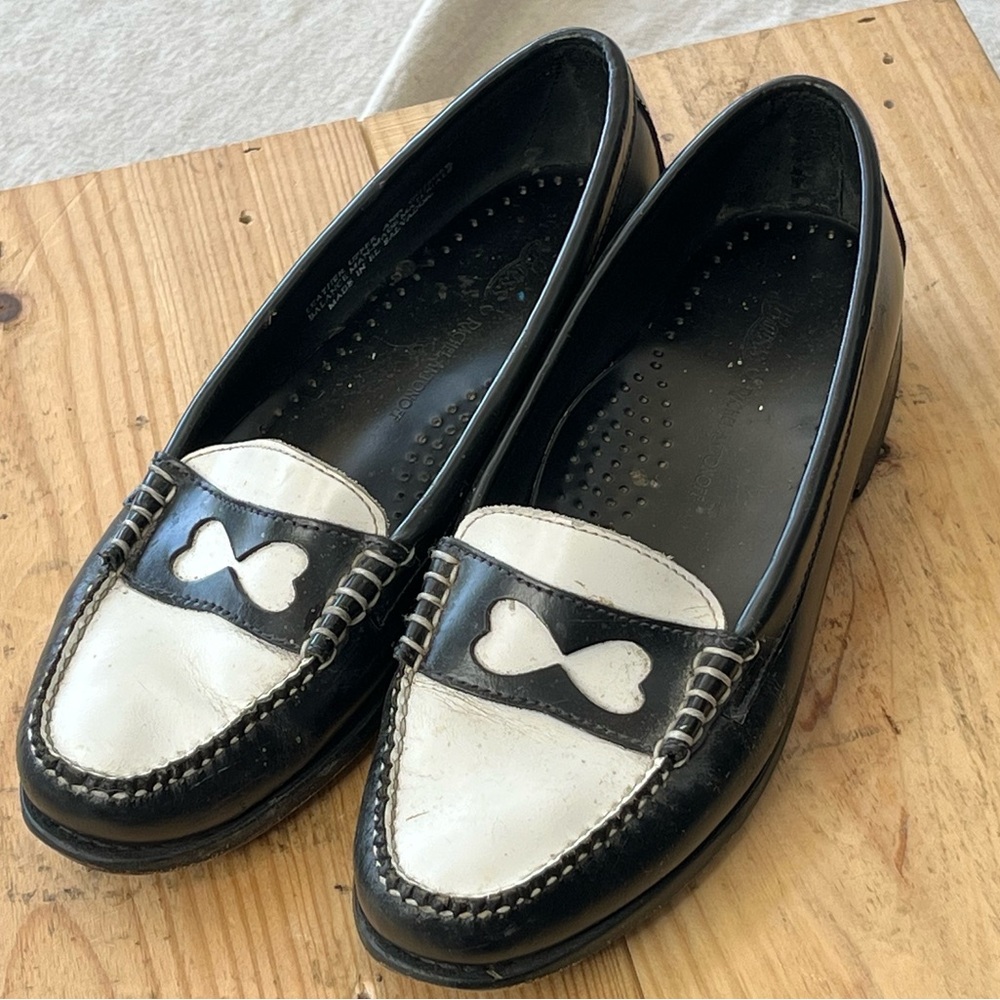 Black and white Rachel Antonoff Bass Wejun loafers. 9.5